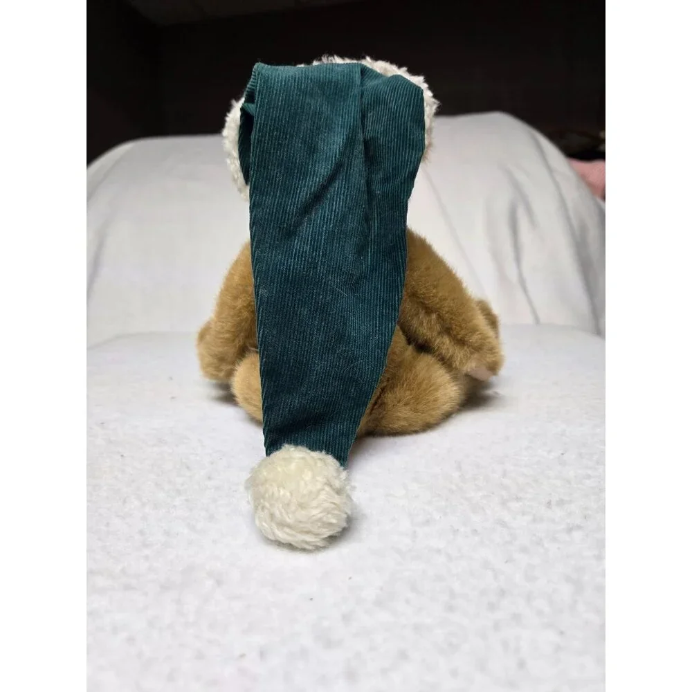 Boyds Bear‎ B.J Bearricane Plush Bear with Green Candy Cane Scarf and Green Hat